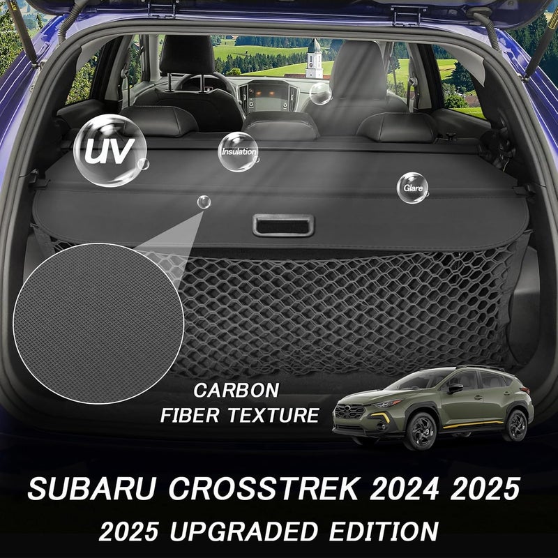 Sze Cargo Cover for 2026 2025 2024 Crosstrek Retractable Trunk Cover Black Rear Trunk Security Cover Shielding Shade Waterproof-New Upgrade - Image 4